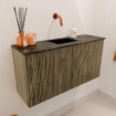 Mondiaz JOYA-DLUX 80cm meuble de toilette - couleur Dusk - Vasque FAYE position Milieu Sans trou de robinet couleur Lava. SW1423255