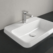 Villeroy & boch architectura lavabo à encastrer 60x45x17cm rectangle 1 trou pour robinet sans trou de trop-plein blanc alpin gloss ceramic+ SW762330