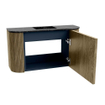 Mondiaz JOYA-DLUX 73.2cm toiletmeubel - ronding links en rechts kleur Dusk - Wastafel FAYE positie Midden Zonder kraangat kleur Lava. SW1423260