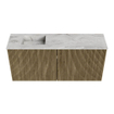 Mondiaz JOYA-DLUX 90cm toiletmeubel - kleur Dusk - Wastafel FAYE positie Links 1 kraangat kleur Glace. SW1423203