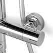 Xellanz Caralda Eco thermostatische badmengkraan met regendoucheset opbouw chroom SHOWROOMMODEL SHOW25956