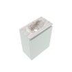 MONDIAZ TURE-DLUX Meuble toilette - 40cm - Greey - EDEN - vasque Glace - position centrale - sans trou de robinet SW1103271