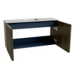 Mondiaz JOYA-DLUX Meuble de salle de bains 80cm - couleur Shadow - Vasque FAYE position Milieu Sans trou de robinet couleur Glace SW1422778