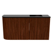 Mondiaz JOYA 81.6cm toiletmeubel - ronding links kleur Ruby - Wastafel FAYE positie Rechts 1 kraangat kleur Urban. SW1421838