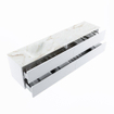 MONDIAZ VICA-DLUX Ensemble meuble de salle de bains - 200cm - meuble bas talc - 4 tiroirs - lavabo encastré cloud gauche - 1 trou de robinet - version haute 60cm - frape SW1088592