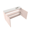 MONDIAZ TURE-DLUX Meuble toilette - 100cm - Rosee - EDEN - vasque Ostra - position droite - sans trou de robinet SW1105023