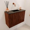 Mondiaz JOYA-DLUX 60cm toiletmeubel - kleur Ruby - Wastafel FAYE positie Midden Zonder kraangat kleur Lava. SW1423612