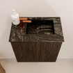 Mondiaz JOYA-DLUX Meuble de toilette 40cm - couleur Walnut - Vasque FAYE position Droite 1 trou de robinet couleur Lava. SW1422440