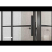 Sealskin Soho paroi latérale pour combinaison avec une porte pivotante 80x210cm avec profil noir et verre transparent SW491703