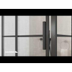 Sealskin Soho Porte de douche coulissante gauche 120x210cm pour niche avec profilé noir et verre clair SW491704