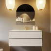 MONDIAZ VICA-DLUX Ensemble meuble de salle de bains - 110cm - sous-meuble linen - 2 tiroirs - lavabo encastré cloud au centre - 1 trou de robinet - version haute 60cm - frape SW1088948