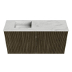 Mondiaz JOYA-DLUX 80cm toiletmeubel - kleur Shadow - Wastafel FAYE positie Links 1 kraangat kleur Opalo. SW1422898