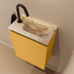 MONDIAZ TURE-DLUX Meuble de toilettes 40cm Ocher. EDEN lavabo Frappe position droite. Avec 1 trou de robinet. SW1102854