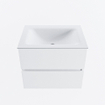 MONDIAZ VICA Meuble de salle de bains 60cm sous-meuble Talc 2 tiroirs. Lavabo CLOUD central 1 trou de robinet, couleur Talc. SW1381806