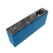 MONDIAZ TURE-DLUX meuble de toilettes 120 cm Jeans. Lavabo EDEN Lava position à droite. Sans trou de robinet. SW1103849