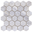 Terravito Ivello wandtegel - 26.3x27.4cm - Natuursteen look - White gepolijst (wit) SW1119970