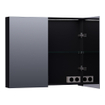 BRAUER Impress Deluxe Armoire de toilette 80x70cm MDF Noir mat SW371757