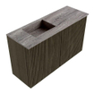 Mondiaz JOYA-DLUX 70cm toiletmeubel - kleur Shadow - Wastafel FAYE positie Links Zonder kraangat kleur Oza. SW1425043