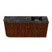 Mondiaz JOYA-DLUX Meuble de salle de bains 91,6cm - arrondi gauche couleur Ruby - Vasque FAYE position droite Sans trou de robinet couleur Lava SW1426229