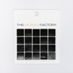 SAMPLE The Mosaic Factory Amsterdam carrelage mosaïque 2x2x0.4cm mural et sol pour l'intérieur et l'extérieur carré verre Super noir SW861849