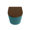 MONDIAZ LAVIE WC suspendu - 36x53cm - sans bride - Rust (marron) - softclose - quick-release - abattant WC - Smag (bleu) SW1208706