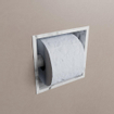 Mondiaz EASY Porte-rouleau de papier toilette - CUBE 161 - 16x8.6x16cm - solid surface - Glace SW1026197