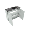 MONDIAZ TURE-DLUX Meuble toilette - 60cm - Greey - EDEN - vasque Lava - position droite - sans trou de robinet SW1103806