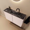 MONDIAZ TURE-DLUX Meuble de toilettes 80 cm Rosee. Lavabo EDEN Lava position centrale. Avec 1 trou de robinet. SW1103963