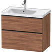 Duravit D-neo Meuble sous vasque 78.4x45.2x62.5cm 2 tiroirs Noyer mat SW640992