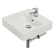 Plieger Seattle ensemble lavabo complet avec trop-plein 45x45cm avec robinet, siphon design et kit de fixation blanc SW96157