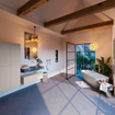 MONDIAZ ALAN - DLUX Ensemble de meuble de salle de bains - 100cm - meuble bas - Linen - 1 tiroir - vasque suspendue - lavabo à droite - 0 trous de robinet - Lava SW808018