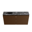 MONDIAZ TURE-DLUX Meuble WC 100cm Rust. EDEN lavabo Lava position gauche. Avec 1 trou de robinet. SW1103995