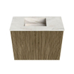 Mondiaz JOYA-DLUX 50cm toiletmeubel - kleur Dusk - Wastafel FAYE positie Links 1 kraangat kleur Ostra. SW1426225