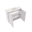 MONDIAZ TURE-DLUX meuble de toilettes 60cm Cale. EDEN lavabo Frappe position centrale. Avec 1 trou de robinet. SW1102659