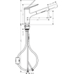 Hansgrohe Zesis M33 Mitigeur de cuisine - 15cm - monocommande - douchette extensible - 2 jets - chrome SW1120207