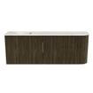 Mondiaz JOYA-DLUX 111.6cm toiletmeubel - ronding rechts kleur Shadow - Wastafel FAYE positie Links Zonder kraangat kleur Ostra. SW1423060