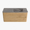 Mondiaz CIRO-DLUX Badkamermeubelset - 110x45x50cm - Solid surface wastafel Sombra - 1 wasbak Rechts - 1 kraangat - 2 lades - Oak SW1531226