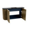 Mondiaz JOYA 83.2cm toiletmeubel - ronding links en rechts kleur Dusk - Wastafel FAYE positie Midden Zonder kraangat kleur Urban. SW1421710