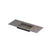 INK Post wastafel - 120x45x1cm - 1 wasbak - 0 kraangaten - keramiek Armani grey mat SW693337