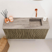 Mondiaz JOYA-DLUX 80cm toiletmeubel - kleur Dusk - Wastafel FAYE positie Rechts Zonder kraangat kleur Oza. SW1425983