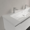 Villeroy & Boch Subway 3.0 lavabo pour meuble - 130x47cm - 2 trous de robinet avec trop-plein blanc SW641679