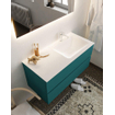 Mondiaz VICA Ensemble de meuble de salle de bain - 100cm - meuble sous-vasque smag - 2 tiroirs - lavabo cloud droite - 1 trou de robinet - version XL 60cm haut SW1090236