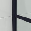 Saniclass Bellini Inloopdouche - 110x200cm - lines frame buitenzijde - antikalk - mat zwart SW238203