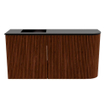 Mondiaz JOYA 81.6cm toiletmeubel - ronding rechts kleur Ruby - Wastafel FAYE positie Links 1 kraangat kleur Urban. SW1421827