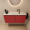 MONDIAZ TURE-DLUX meuble WC 100cm Fire. EDEN lavabo Ostra position milieu. Avec 1 trou de robinet. SW1104825