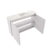 MONDIAZ TURE-DLUX Meuble toilette - 80cm - Cale - EDEN - vasque Frappe - position centrale - 1 trou de robinet SW1102668