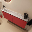 MONDIAZ TURE-DLUX Meuble toilette - 120cm - Fire - EDEN - vasque Glace - position gauche - 1 trou de robinet SW1103290