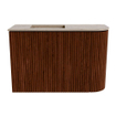 Mondiaz JOYA-DLUX 61.6cm toiletmeubel - ronding rechts kleur Ruby - Wastafel FAYE positie Links Zonder kraangat kleur Arena. SW1425291