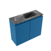 MONDIAZ TURE-DLUX Meuble toilette - 60cm - Jeans - EDEN - vasque Lava - position droite - sans trou de robinet SW1103824