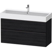 Duravit D-neo Meuble sous vasque 118.4x44.2x62.5cm 2 tiroirs Chêne noir mat SW641153